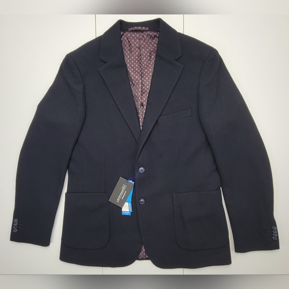 Report Collection Popcorn Texture Sportcoat Men's Size 40R Blue 41REX2700R New
